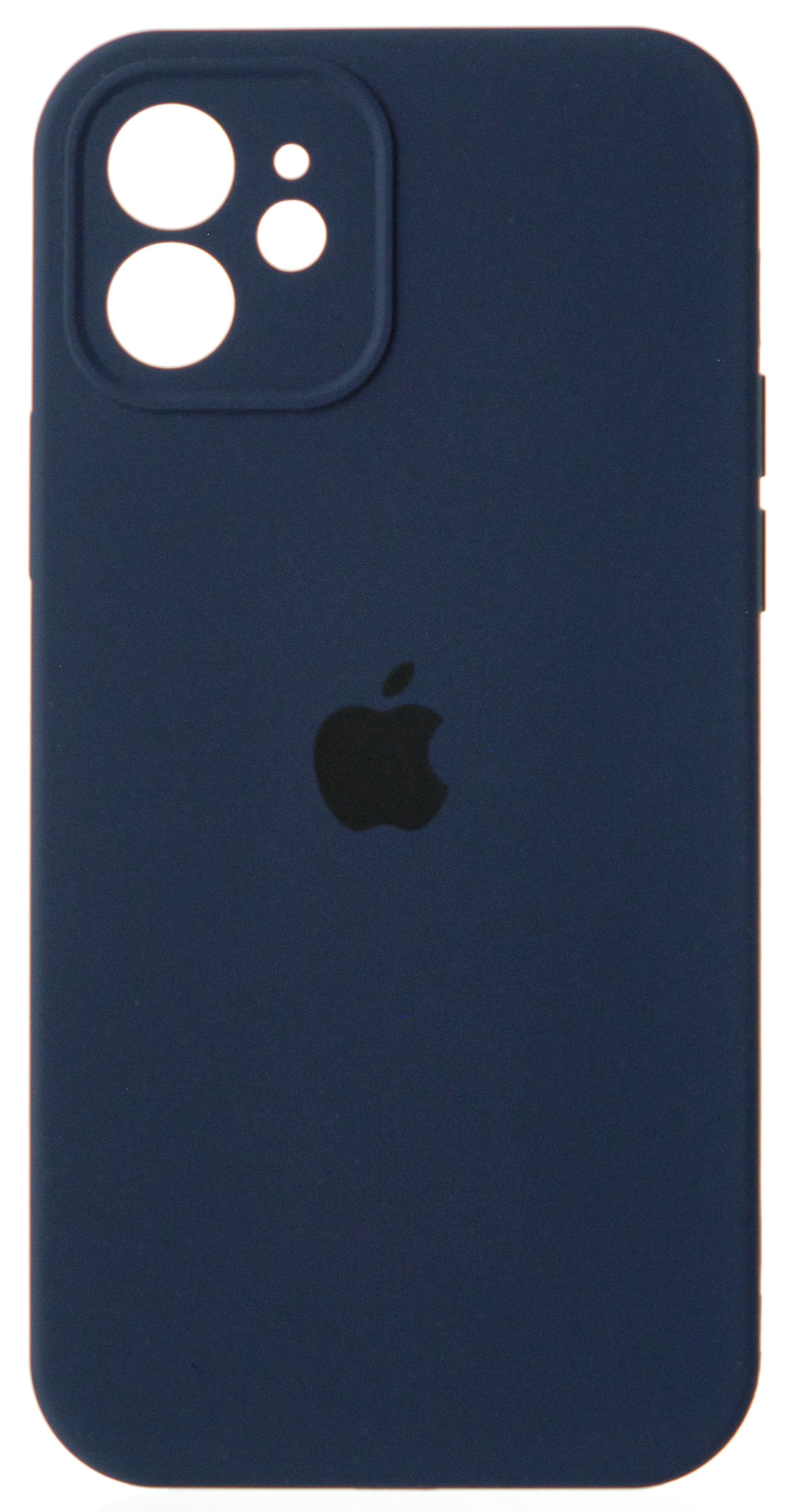 Чехол Silicone Case полная защита для iPhone 12 темно-синий